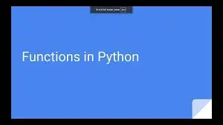 Functions in Python