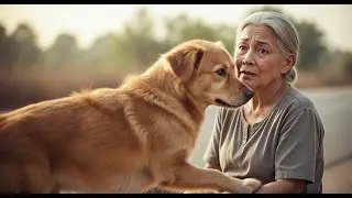 Emotional moment a dog helped a poor woman