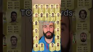 Top 20 cards on FIFA18