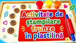 🍁🍂 Activitate de stampilare a frunzelor in plastilina 🍂🍁
