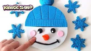 How to make Snowman Cake with Kinetic Sand DIY Sand Art - CLAY ART TV