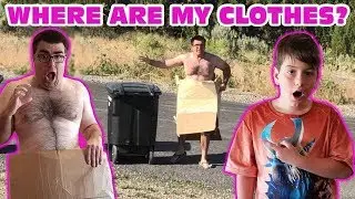 Kid Temper Tantrum Throws ALL daddy's Clothes Away In Trash! - Garbage Truck Came! [Original]