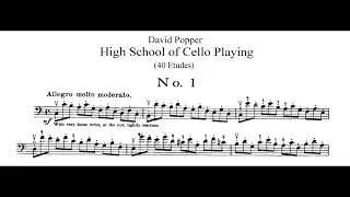 David Popper - Op.73, &Eacute;tude No.1 Hohe Schule des Violoncello-Spiels