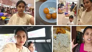 Shopping day with Ayansh 💕🛍️ vibes | Coconut rice & Prawns curry lunch 😋 | Gulab Jamun love 🍮