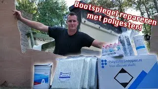 Bootspiegel Repareren met Polyester. Karperboot Bouwen - Deel #3