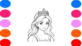 Cute Elsa Frozen  Drawing, Painting & Coloring For Kids and Toddlers_ Child Art