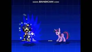 Winmugen - Seelkadoom and Super Sonic (9p) vs Nightmare Sparkle Alicorn EX (LV:1)