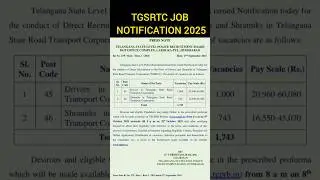 Tg Latest Govt Job Notification 2025   #shorts