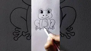 easy frog drawing 🔥🔥🔥🔥     🔥 #art #drawing #shorts