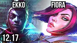 EKKO vs FIORA (TOP) | 8/0/8, 1.8M mastery, Legendary, 300+ games | EUW Master | 12.17