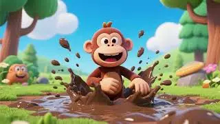 Mud Splash Monkey Jam | Fun Animal Nursery Rhymes & Kids Songs 🐒💦