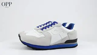 Opp France Fashion Designer Lace-Up Suede White Sneaker Shoes for Men