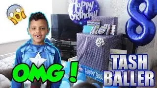 BIRTHDAY SURPRISE!! | MY 8TH BIRTHDAY PRESENT UNBOXING!! | TASH BALLER!!