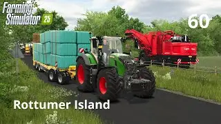HARVESTING THE PEAS AND LOADING STRAW AND SILAGE BALES | ROTTUMER ISLAND #60 | FS25