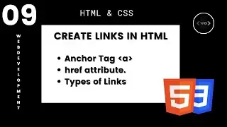 How To Create Links in HTML 5 | Learn HTML & CSS | HTML Tutorial | CSS Tutorial