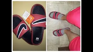 Nike Benassi JDI Chenille Slide Gym Red White AO2805-600 ON FEET REVIEW