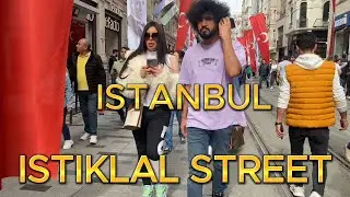 GALATA DISTRICT AND ISTIKLAL STREET 4K WALKING TOUR STREET FOOD AND STREET BAZAAR - TURKEY 2024