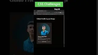 Create GitHub Profile design using html and CSS | #day18 CSS Challenges |