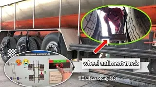 Housing tyre तिरक झाला आहे truck while aaliment 