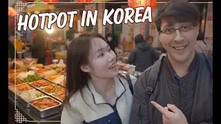 American And Korean Couple Goto a Korean Style Shabu Shabu Buffet! VLOG PT 1