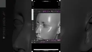 Face sculpt polish - Zbrush  // #shorts #characterdesign #digitalart #zbrush