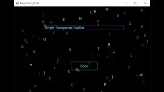 How To Create Transparent TextBox - Button In C# Windows Forms With Rain Drops Code Form