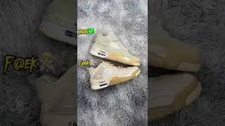 Real Vs Fake Off-White Sail Jordan 4 #sneakerhead #sneakers #viral