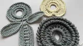 Crochet master class, Irish lace, element /round bud/, knitting lesson