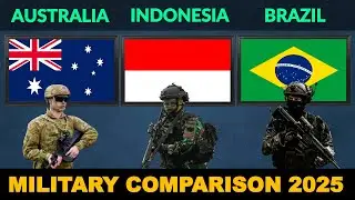 Australia vs Indonesia vs Brazil Military Power Comparison 2025 | Defense Tube