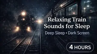 Relaxing Train Sounds for Deep Sleep | Dark Screen | 4 Hours