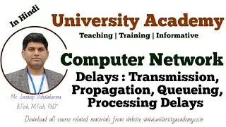 CN17:Delays in computer networks|Transmission delay|Propagation delay|Queuing delay|Processing delay