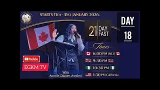DAY 18 OF 21 DAYS FASTING & PRAYER || JAN 28TH 2026 || #EGKM #JUSTJESUS