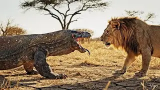 Komodo Dragon vs Lions: A Battle for Survival