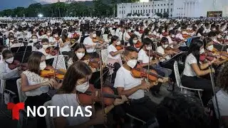 Venezuela obtiene el R&eacute;cord Guinness con la orquesta m&aacute;s grande del mundo | Noticias Telemundo