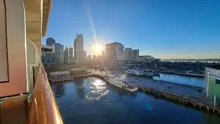 Royal Princess arriving to San Diego Cruise Port at Sunrise