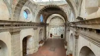 Nave of Convent of Capuchinas in Antigua Guatemala built in 1736