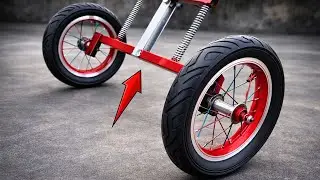 This brilliant idea will surprise you with an incredibly unique three-wheeled bicycle.