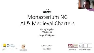 ICARUS Lecture #8 Monasterium NG AI & Medieval Charters with Georg Vogeler.