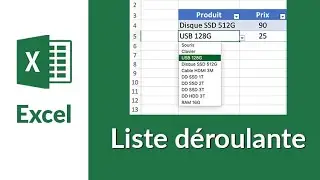 Excel: Liste déroulante