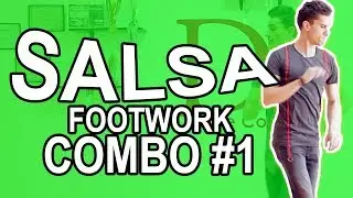 Salsa Footwork Tutorial 13: Combo 1 - Suzie q + Cross (2018) | Beginner Level | by Marius