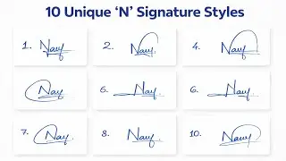 10 Unique N Letter Signature Styles ✍️ | Stylish Name Signature Design