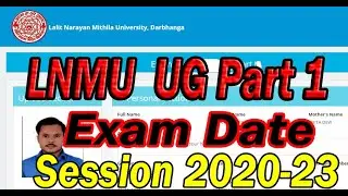 LNMU UG Part 1 Exam Date Sheet 2021 Session ( 2020-23)