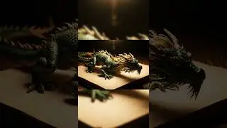 🐉from 2D to 3D | AI Dragon Transformation. prompt in desc! #shorts #tutorial #animation
