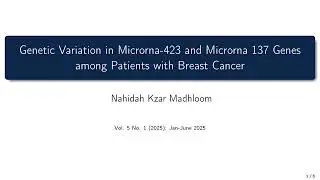 Genetic Variation in Microrna-423 and Microrna 137 Genes among Patients with Breast Cancer