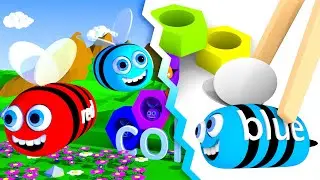 Bees in beehives for kids with colors learning | CzyWieszJak