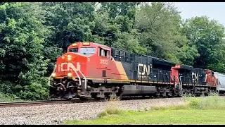 7/17/25 CN Train 491 with Disabled DPU CN 3950 