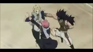 Fairy Tail  fight moment / Фери Тейл  драка Наццу и Гажила