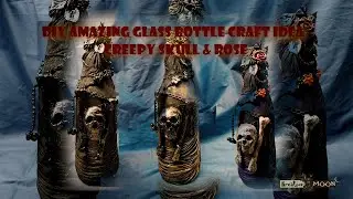 DIY Amazing Steampunk Bottle Craft Idea!!! (Skull And A Rose)
