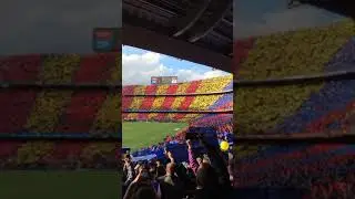 Watch the football color changes inside Camp Nou Stadium. Barcelona #elclasico #barcelona #soccer