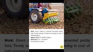 Zero Till #drill #machine #wheat #sowingseeds in #paddy #field  #agriculture #technology #farmer